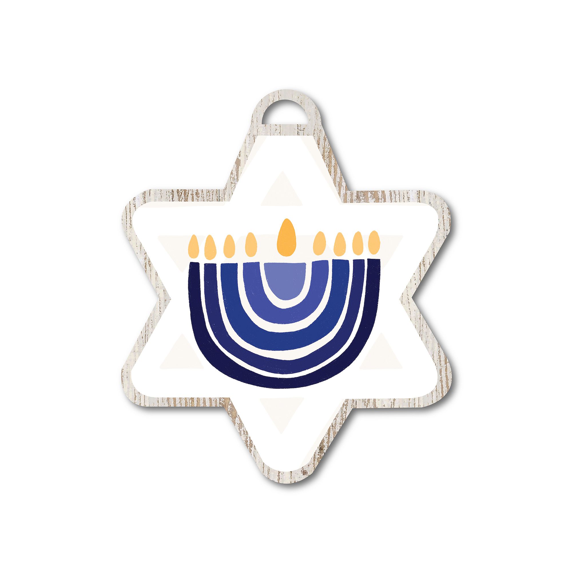 Courtside Market Hanukkah Menorah Ornament Board Wall Art, Multi
