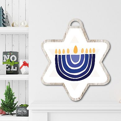 Courtside Market Hanukkah Menorah Ornament Board Wall Art