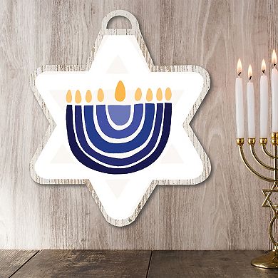 Courtside Market Hanukkah Menorah Ornament Board Wall Art