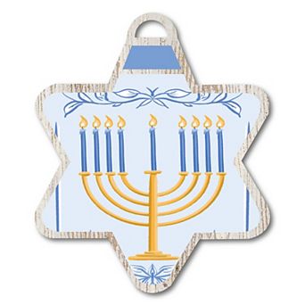 Courtside Market Hanukkah Menorah IV Ornament Board Wall Art