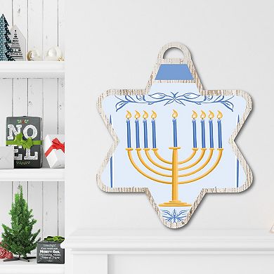 Courtside Market Hanukkah Menorah IV Ornament Board Wall Art