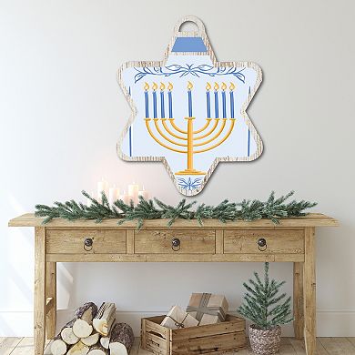 Courtside Market Hanukkah Menorah IV Ornament Board Wall Art