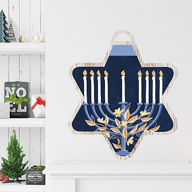 Courtside Market Hanukkah Menorah II Ornament Board Wall Art