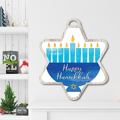 Courtside Market Hanukkah Menorah 3 Ornament Board Wall Art