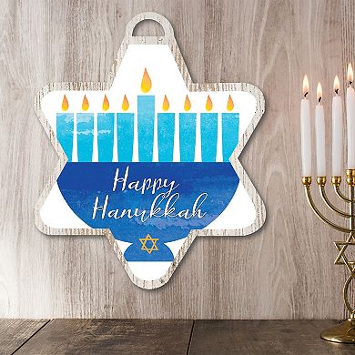 Courtside Market Hanukkah Menorah 3 Ornament Board Wall Art