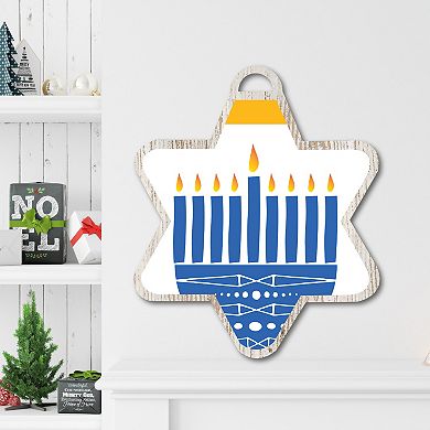 Courtside Market Hanukkah Menorah II Ornament Board Wall Art