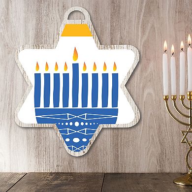 Courtside Market Hanukkah Menorah II Ornament Board Wall Art
