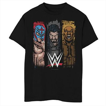 Boys WWE Rey Mysterio Roman Reigns Bobby Lashley Graphic Tee