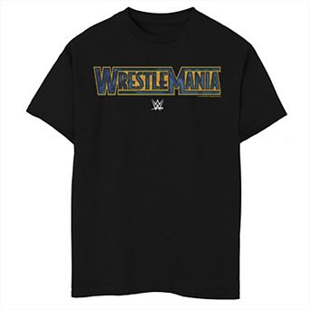 Boys WWE WrestleMania Blue & Gold Logo Graphic Tee