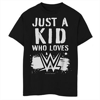 Boys WWE Just a Kid Who Loves Wrestling Graphic Tee