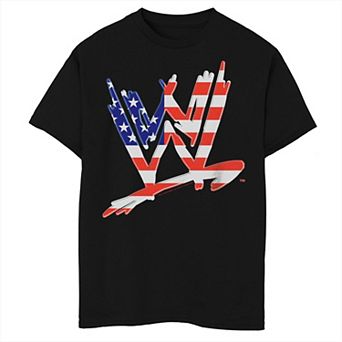 Boys WWE USA Flag Logo Graphic Tee