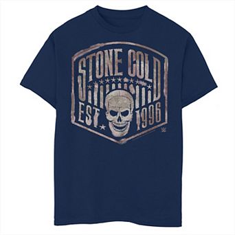 Boys WWE Stone Cold Steve Austin Est. 1996 Skull Graphic Tee