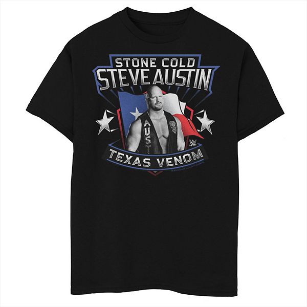 Boys WWE Stone Cold Steve Austin Texas Venom Flag Graphic Tee