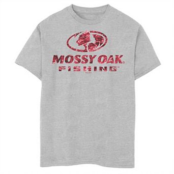 Boys Mossy Oak Fishing Water Surface Logo Graphic Tee