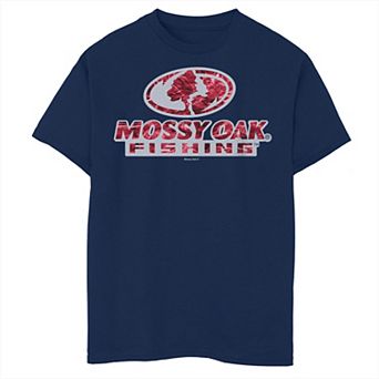 Boys Mossy Oak Fishing Aquatic Logo Graphic Tee