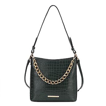 MKF Collection Bizzy Faux Crocodile-Embossed Womens Hobo Shoulder Bag by Mia K