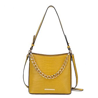 MKF Collection Bizzy Faux Crocodile-Embossed Womens Hobo Shoulder Bag by Mia K