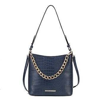 MKF Collection Bizzy Faux Crocodile-Embossed Womens Hobo Shoulder Bag by Mia K