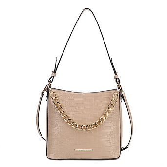 MKF Collection Bizzy Faux Crocodile-Embossed Womens Hobo Shoulder Bag by Mia K
