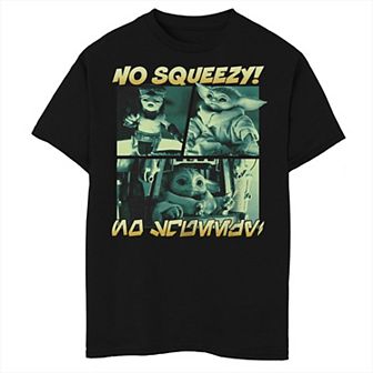 Boys Star Wars The Mandalorian Grogu Anzellan Droidsmith No Squeezy Boxes Graphic Tee