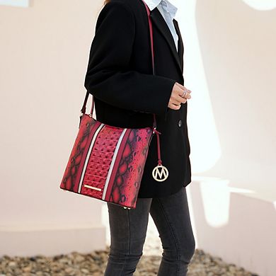 MKF Collection Meline Faux Crocodile and Snake Embossed Shoulder bag by Mia K