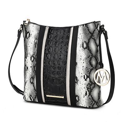 MKF Collection Meline Faux Crocodile and Snake Embossed Shoulder bag by Mia K