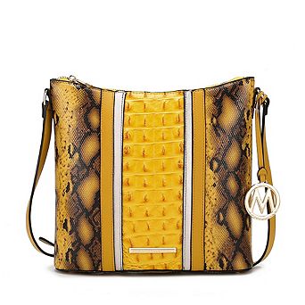 MKF Collection Meline Faux Crocodile and Snake Embossed Shoulder bag by Mia K