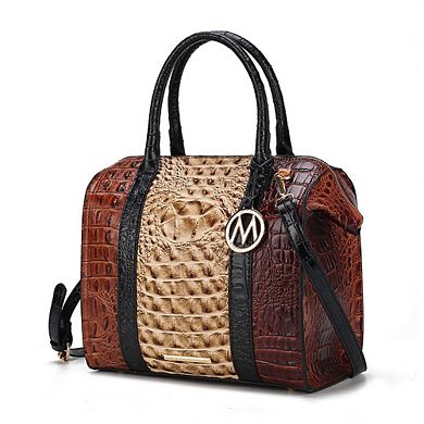 MKF Collection Ember Faux Crocodile-Embossed Womens Satchel by Mia K