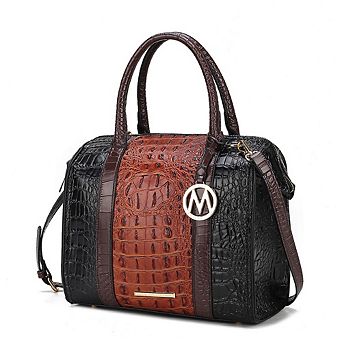 MKF Collection Ember Faux Crocodile-Embossed Womens Satchel by Mia K