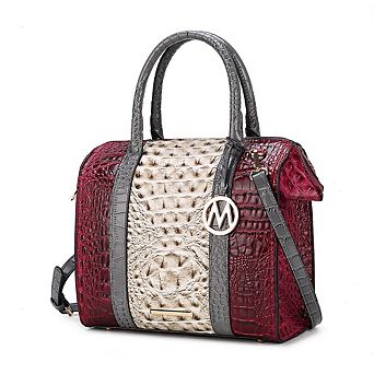 MKF Collection Ember Faux Crocodile-Embossed Womens Satchel by Mia K