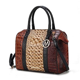 MKF Collection Ember Faux Crocodile-Embossed Womens Satchel by Mia K