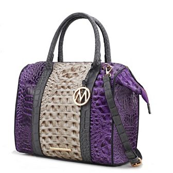 MKF Collection Ember Faux Crocodile-Embossed Womens Satchel by Mia K