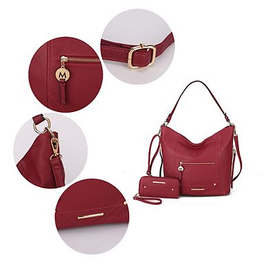 MKF Collection Jordina Hobo Shoulder Bag with Matching Wallet by Mia K 2 pcs