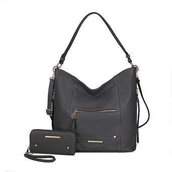 MKF Collection Jordina Hobo Shoulder Bag with Matching Wallet by Mia K 2 pc