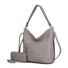 MKF Collection by Mia K. Burgundy Color-Block Brynlee Tote