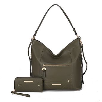 MKF Collection Jordina Hobo Shoulder Bag with Matching Wallet by Mia K 2 pc