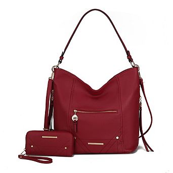 MKF Collection Jordina Hobo Shoulder Bag with Matching Wallet by Mia K 2 pc