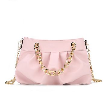 MKF Collection Marvila Minimalist Chain Ruched Shoulder Handbag by Mia K