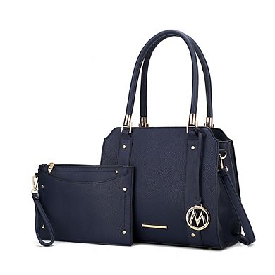 MKF Collection Norah Satchel Bag with Wristlet 2 pieces by Mia K