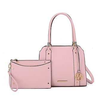 MKF Collection Norah Satchel Bag with Wristlet 2 pc by Mia K