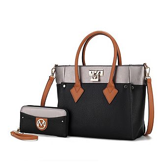 MKF Collection Brynlee Color-Block Women's Tote Handbag & Wallet by Mia K