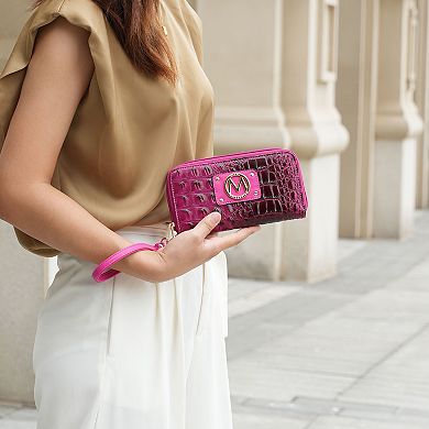 MKF Collection Autumn Crocodile Skin Tote Handbag & Wallet by Mia k