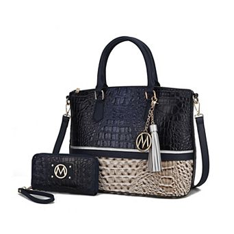 MKF Collection Autumn Crocodile Skin Tote Handbag & Wallet by Mia k