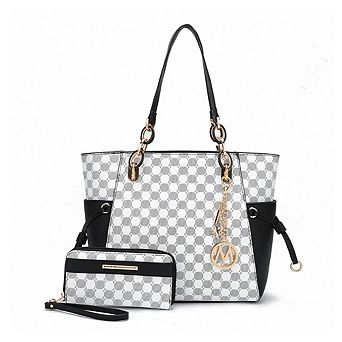 MKF Collection Xenia Circular Print ToteHandbag with Wallet by Mia K - 2 pc