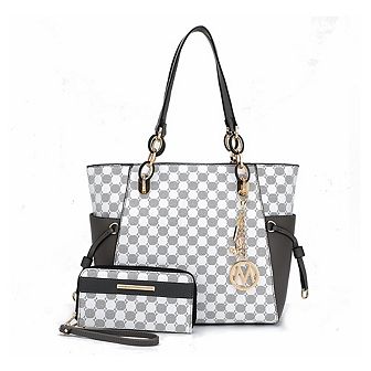 MKF Collection Xenia Circular Print ToteHandbag with Wallet by Mia K - 2 pc