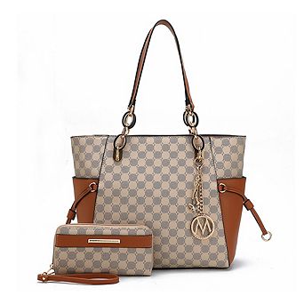 MKF Collection Xenia Circular Print ToteHandbag with Wallet by Mia K - 2 pc