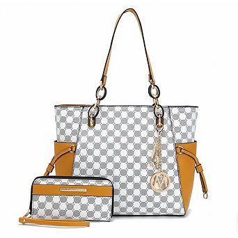 MKF Collection Xenia Circular Print ToteHandbag with Wallet by Mia K - 2 pc
