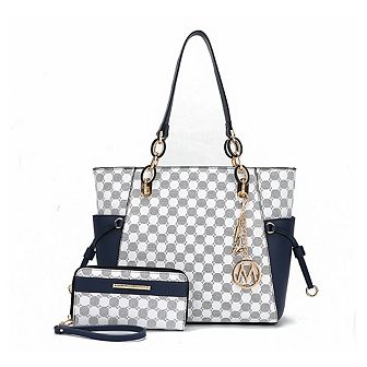 MKF Collection Xenia Circular Print ToteHandbag with Wallet by Mia K - 2 pc