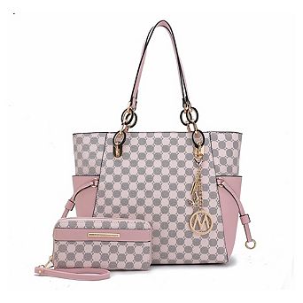 MKF Collection Xenia Circular Print ToteHandbag with Wallet by Mia K - 2 pc