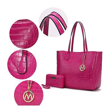 MKF Collection Sadie Oversize Tote Handbag With Wallet Set By Mia K